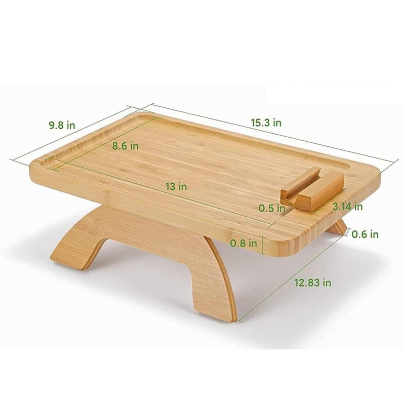 Lisslune | Comfy Sofa Armrest Wooden Tray