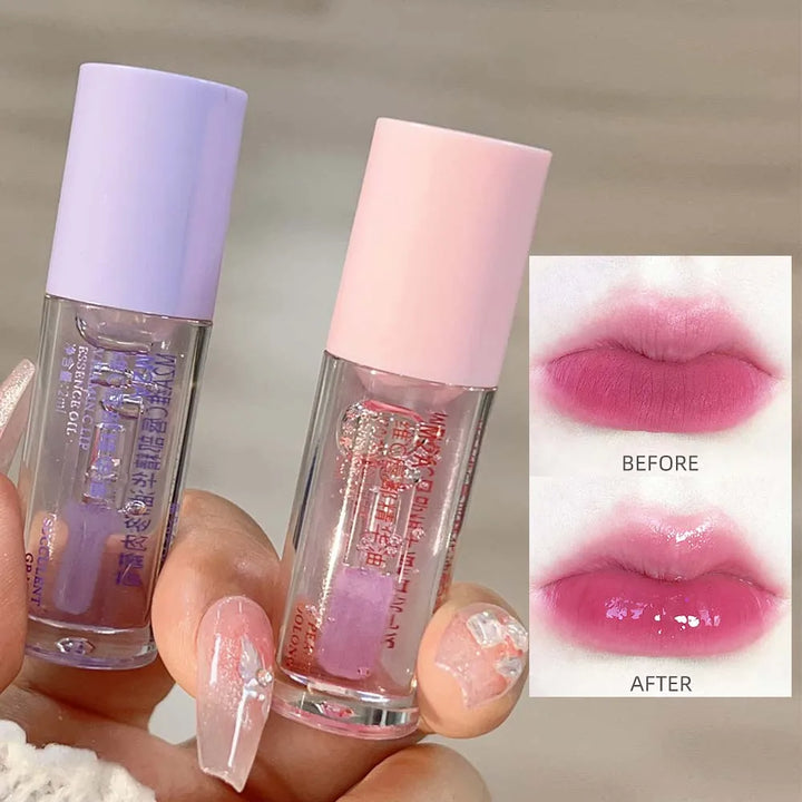 Rynx | Crystal Jelly Lip Oil Long-lasting moisturizing plumping liquid lipstick Clear lip tint hydrating non-sticky mirror lip gloss makeup