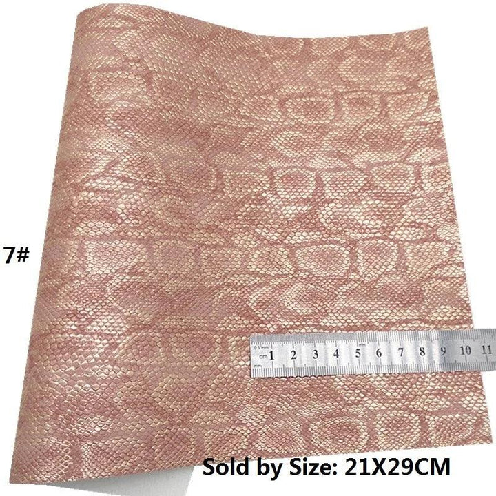 Lisslune | Shiny Pink Tiger & Snake Synthetic Leather DIY Craft Kit