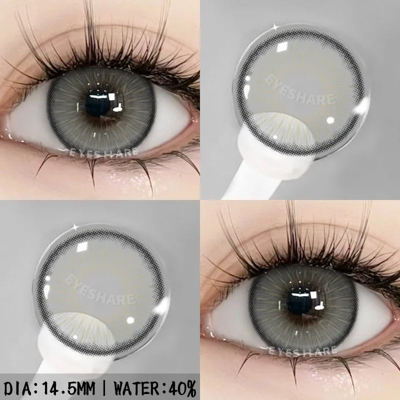Rynx | 1 Pair New Color Contact Lenses for Eyes Purple Lenses Gray Pupil Lens Brown Eye Lens Annual Cosmetic Blue Eye Contacts