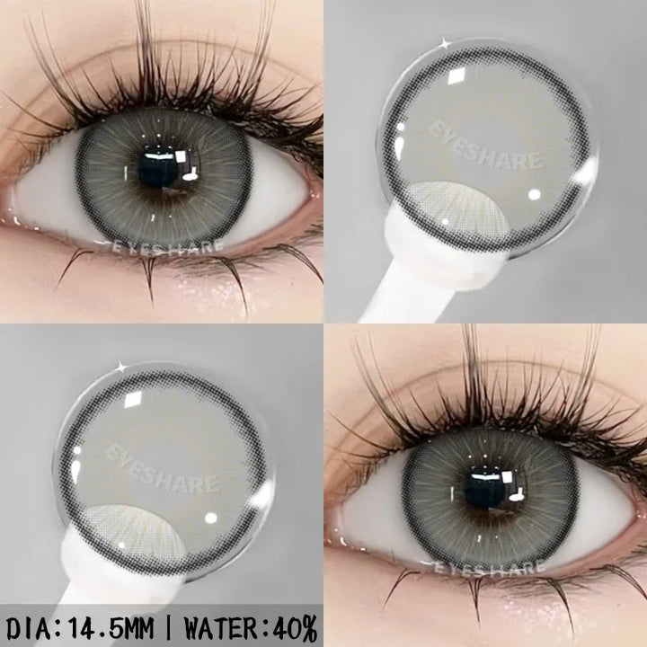 Rynx | 1 Pair New Color Contact Lenses for Eyes Purple Lenses Gray Pupil Lens Brown Eye Lens Annual Cosmetic Blue Eye Contacts