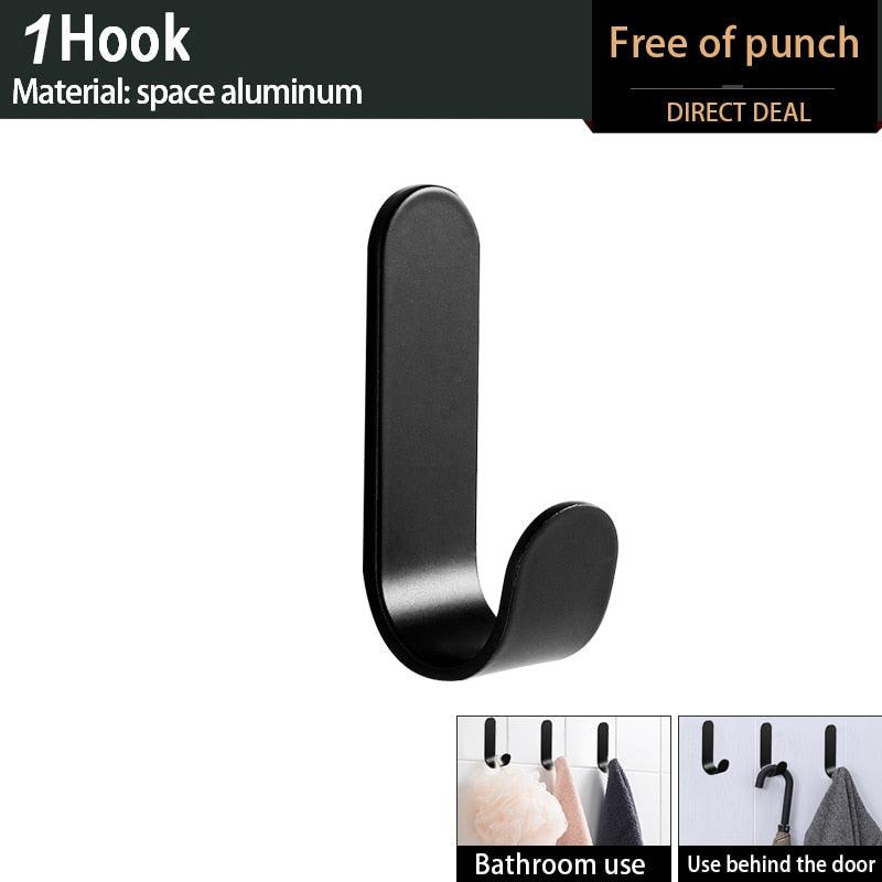 Lisslune | Space-saving Aluminum Hook Organizer: Efficient and stylish storage for any room