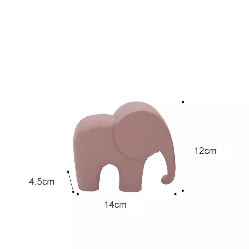 Rynx | Nordic Wood Elephant Ornament Morandi Home Decoration Accessories Office Desk Miniature Crafts Kids Room Decor