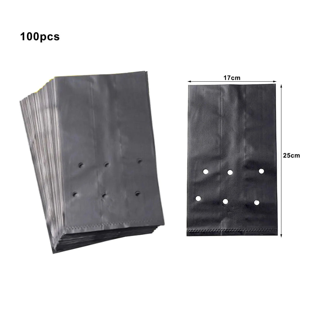 Lisslune | 100 Eco-friendly PE Plant Bags for Optimal Plant Growth - Ideal Cultivation Solution for All Gardeners