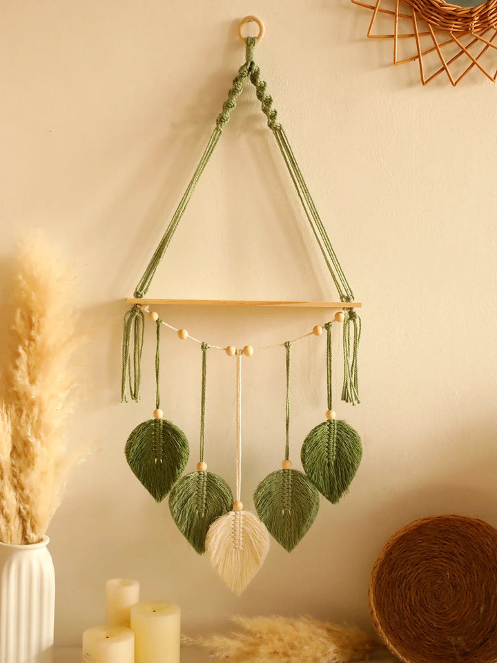Lisslune | Macrame Leaf Hanging Shelf
