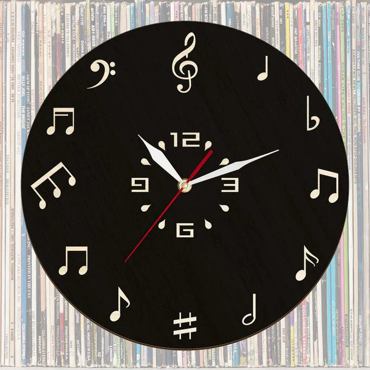 Lisslune | NoteRhythm Artistic Wall Clock – Design with musical notes for modern interiors