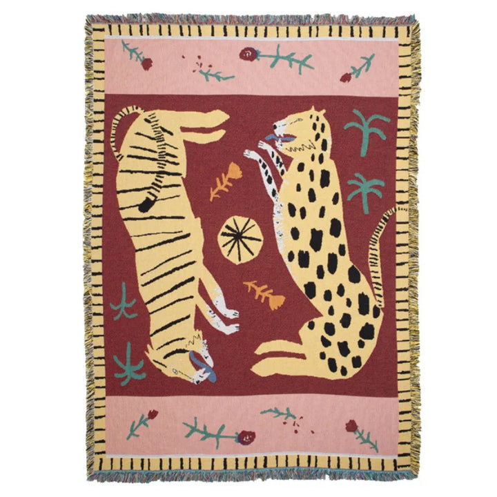 Lisslune | Jungle Cat Wall Tapestry Blanket