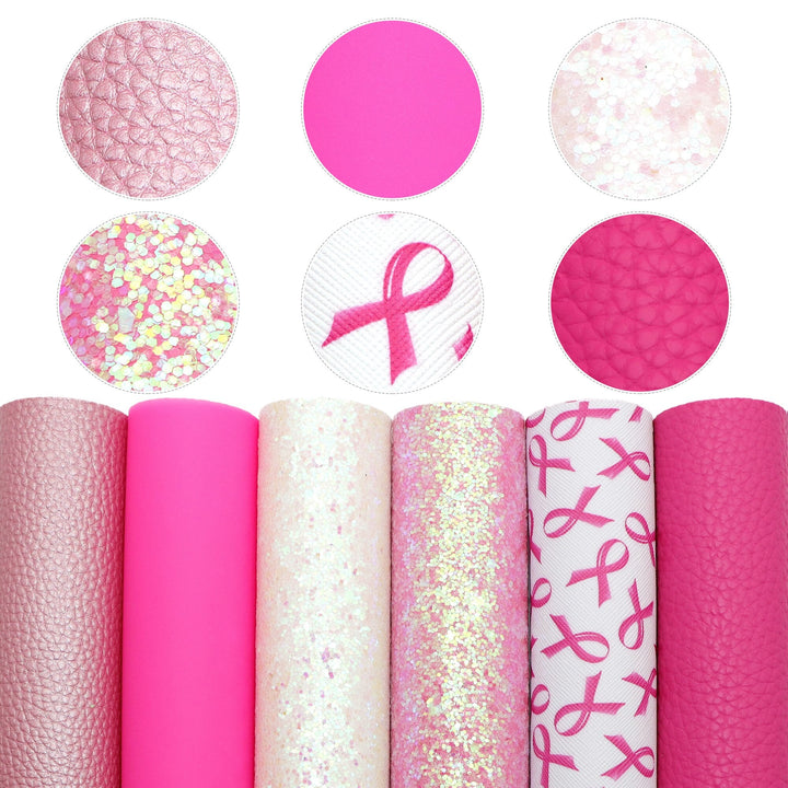 Lisslune | Elegant Pink Lychee Glitter Artificial Leather Craft Sheets for Stunning DIY Projects