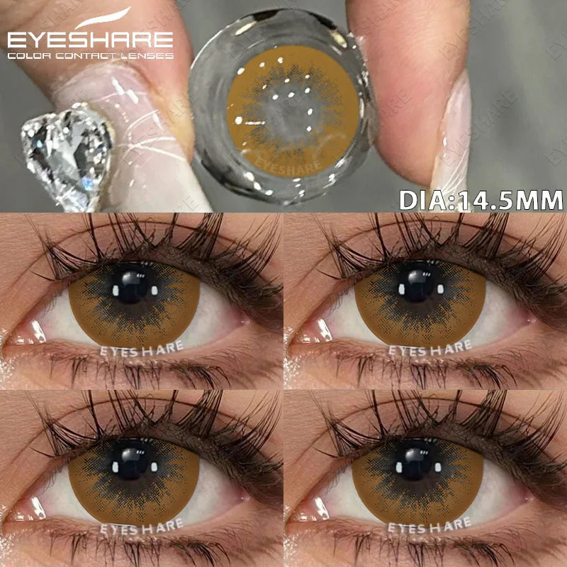Rynx | 1 Pair colored contact lenses for eyes Black lenses Cosmetic large eye lenses Gray pupil lenses Yearly Natural eye contacts