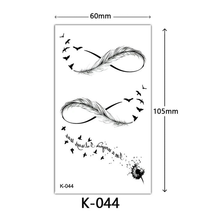 Rynx | New Temporary Tattoo Stickers Sexy Totem Butterfly Dreamcatcher Transfer Flash Tattoo Women Neck Hand Body Art Artificial Tattoos Men