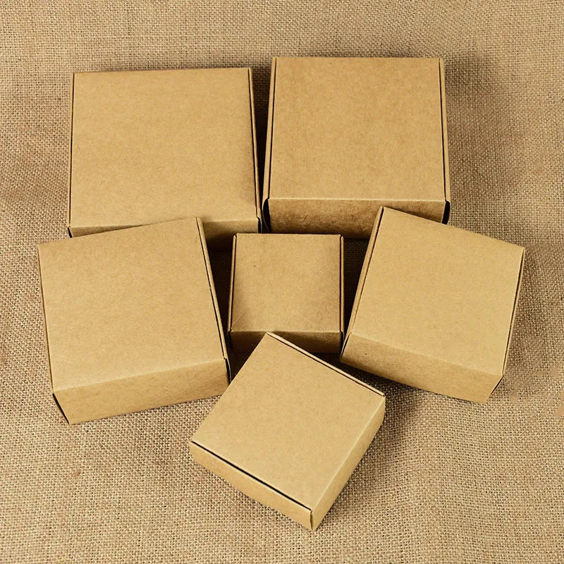 Rynx 6pcs Kraft Paper Gift Boxes Marbling Style DIY Handmade Candy Chocolate Packaging Birthday Party Wedding Decoration Christmas Gift