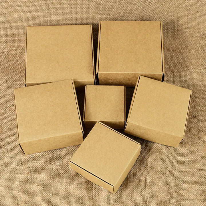 Rynx 6pcs Kraft Paper Gift Boxes Marbling Style DIY Handmade Candy Chocolate Packaging Birthday Party Wedding Decoration Christmas Gift