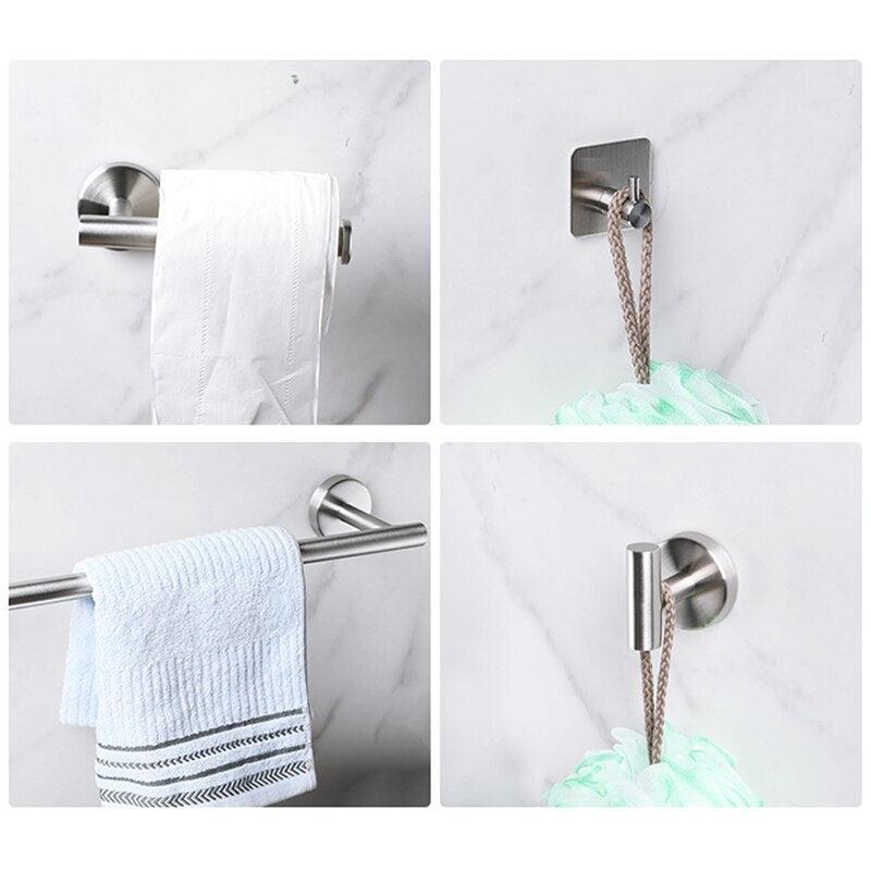 Lisslune | Elevate your bathroom with the stylish stainless steel organization set
