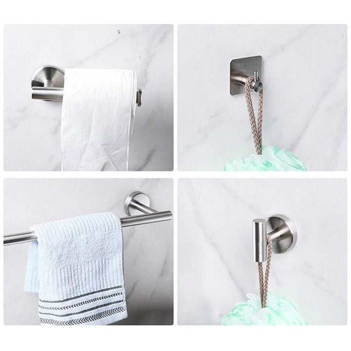Lisslune | Elevate your bathroom with the stylish stainless steel organization set