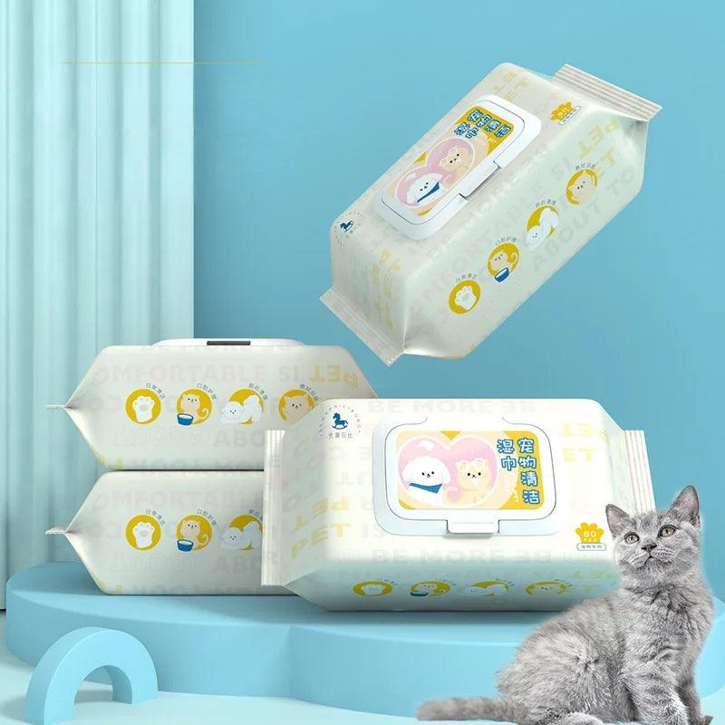 Lisslune | Pet Dental Care & Hygiene Wipes for Dogs and Cats - 80 Pieces