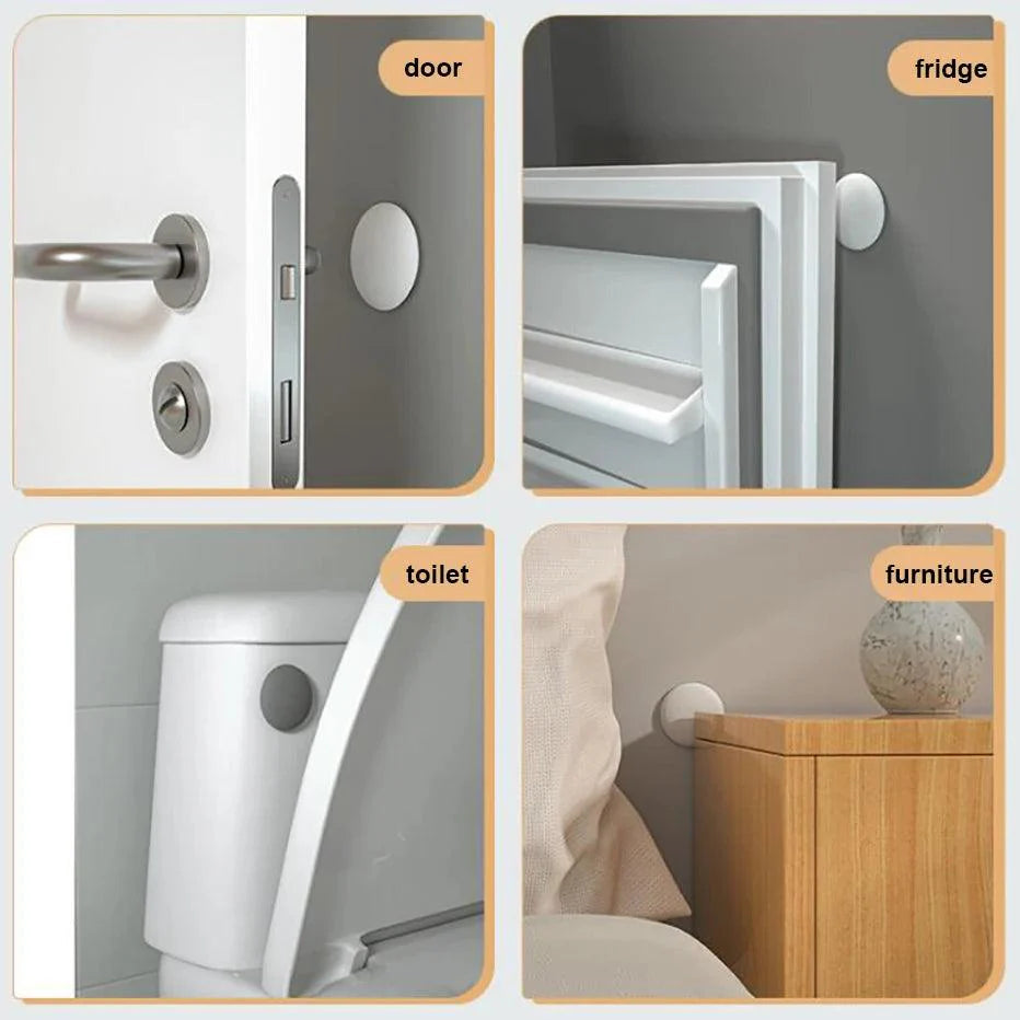 Lisslune | Self-Adhesive Silicone Caps for Door Handles - Elegant Shock-Absorbing Wall Protectors (Single Unit)