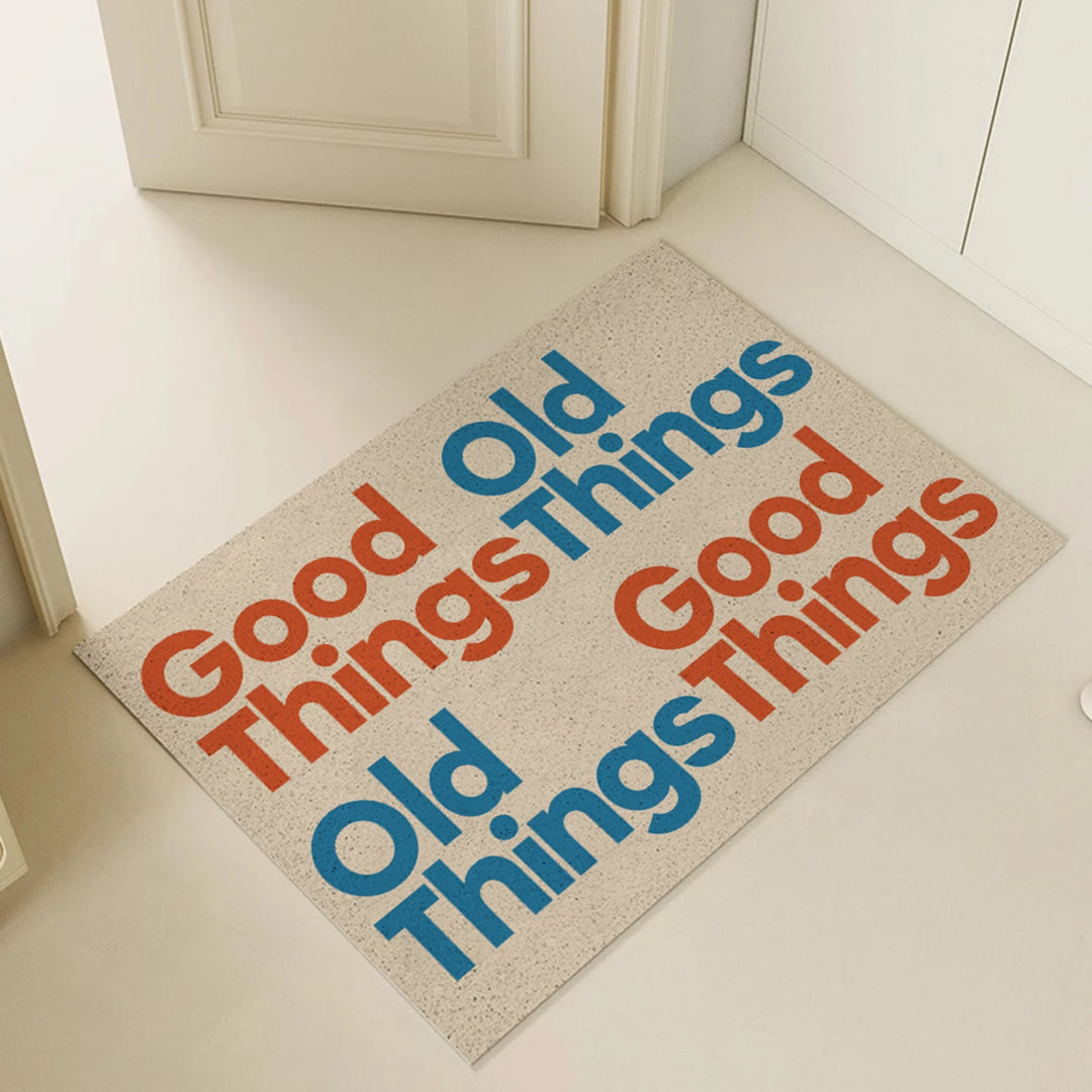 Rynx | Letter PVC Doormat Nordic Cuttable House Entrance Welcome Mat Chic Rug Anti Dust Pad Outdoor Aesthetic Home Room Decor