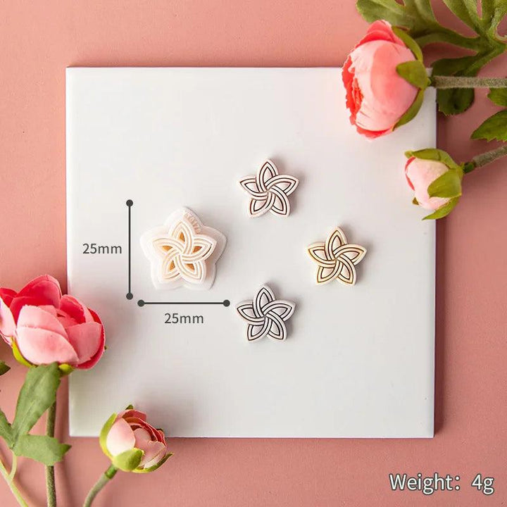 Lisslune | Flower and geometric polymer clay cutters for unique earrings and jewelry creations