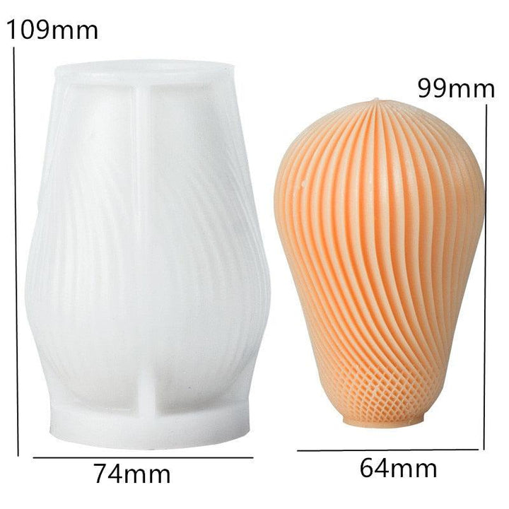 Lisslune | Creative spiral column silicone mold for unique candle and soap making!