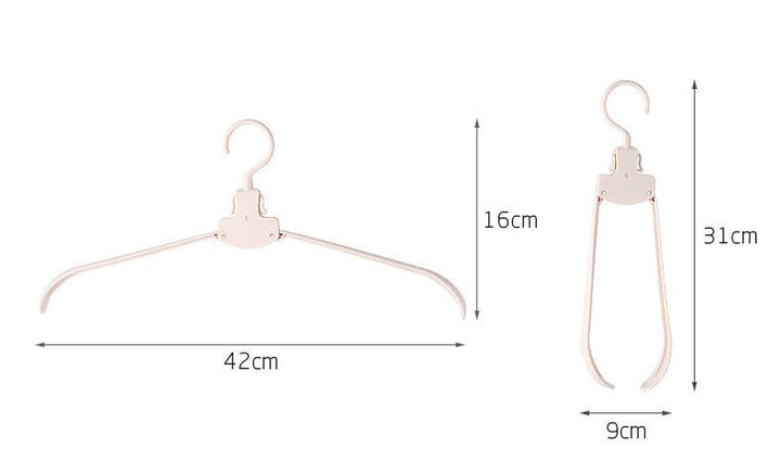 Lisslune | Easy Fold Wide Foldable Clothes Hanger