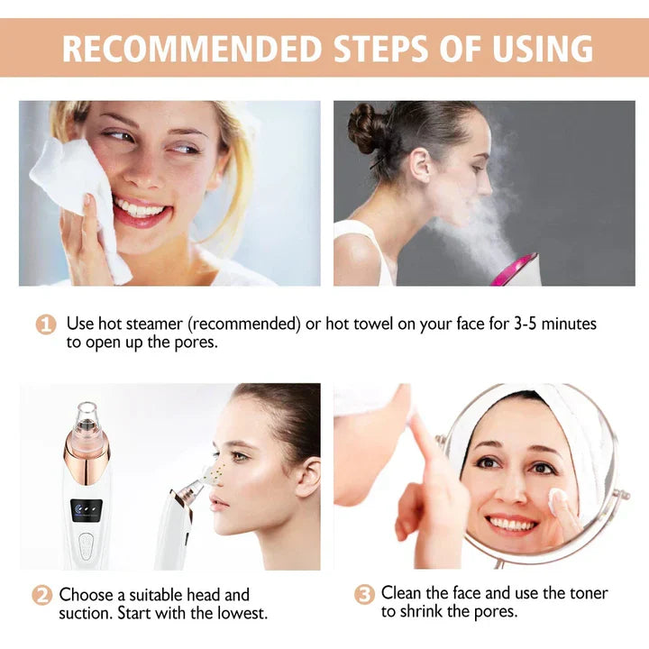 Lisslune | Electric blackhead removal device and facial cleansing instrument