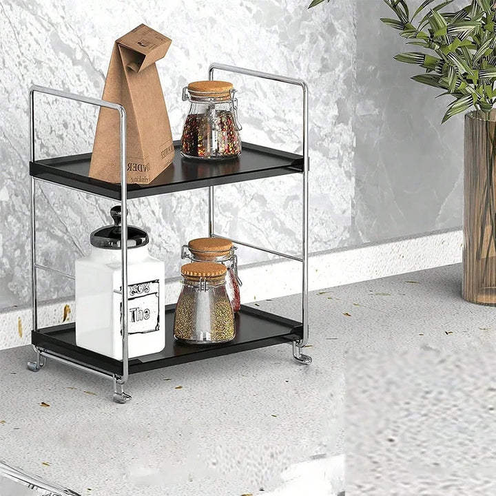Rynx | 2-Tier Bathroom Organizer Counter Vanity Skincare Makeup Organizer Holder Bathroom Sink Counter Storage Shelf