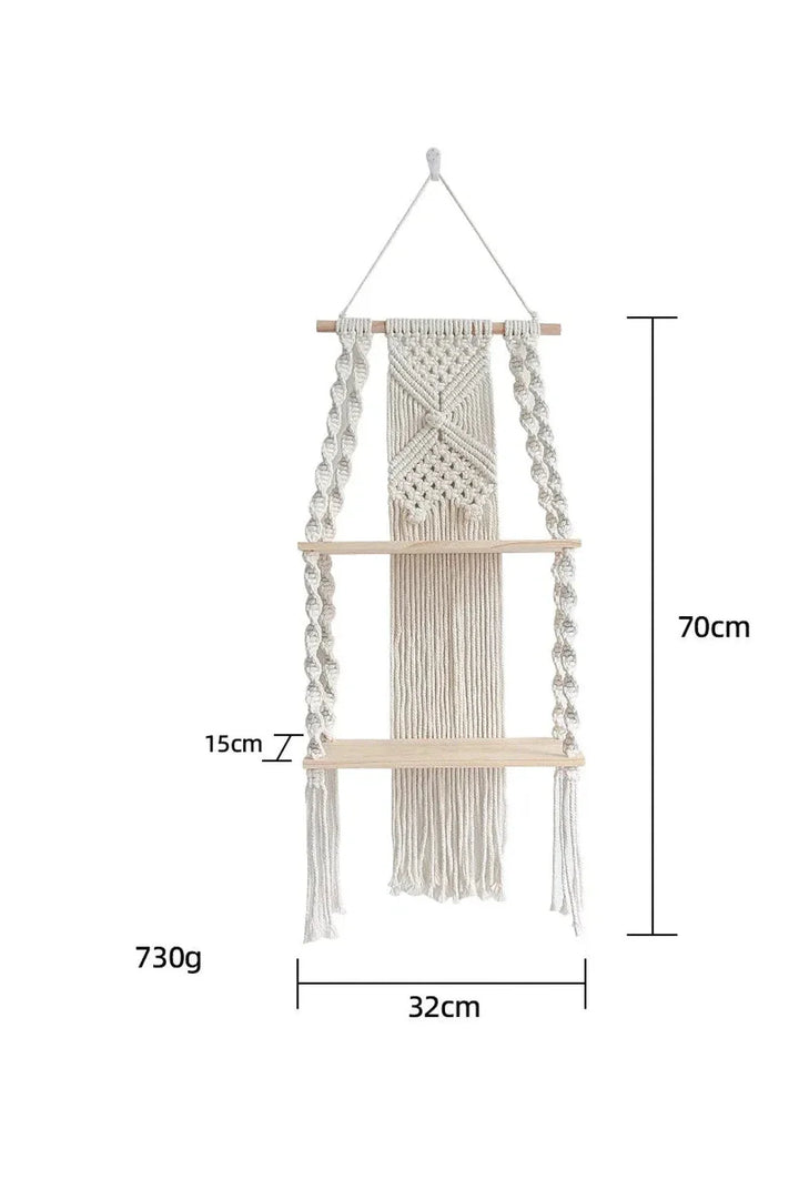 Lisslune | Macrame Hanging Shelf