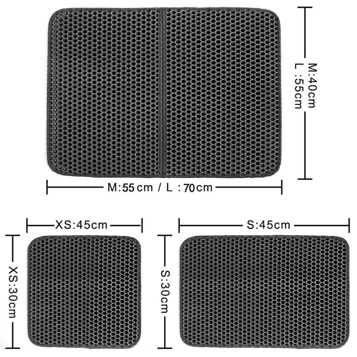Lisslune | Ultimate Clean Cat Litter Catch Mat: Innovative Dual-Layer Design for Maximum Hygiene