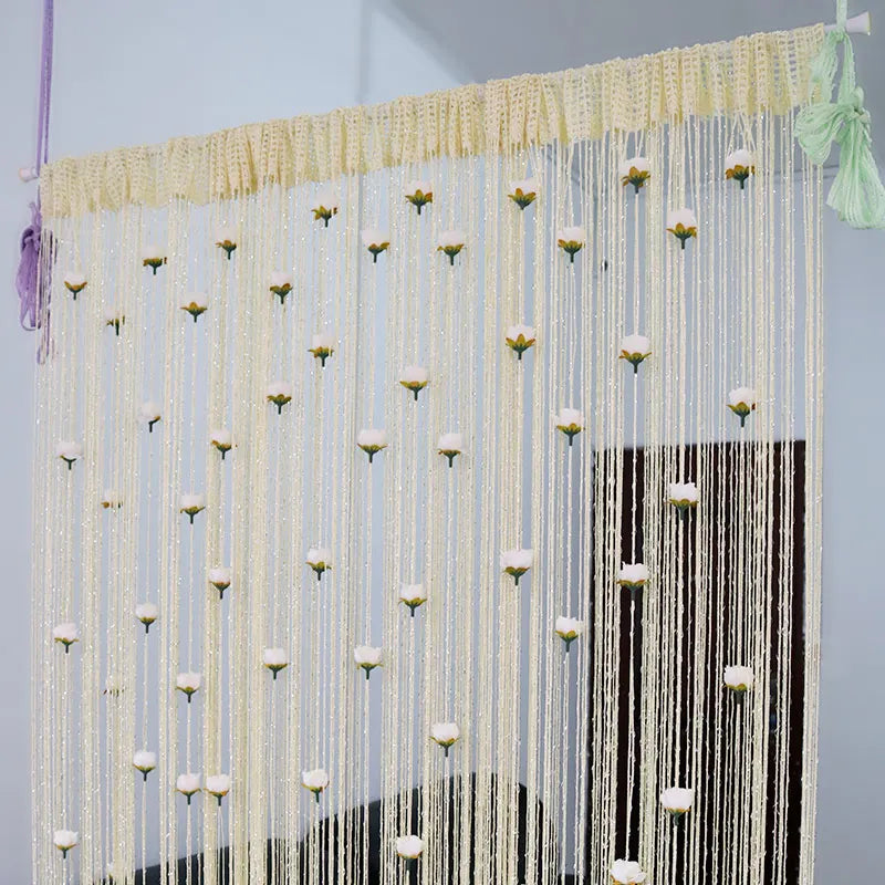 Lisslune | Floral Decorative Hanging Room Divider Curtain