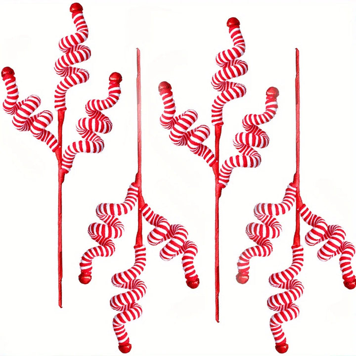 Rynx | 1/2/4 Piece Christmas Tree Candy Canes - Festive Wool Candy Roll Decoration for Christmas, New Year and Winter Holidays