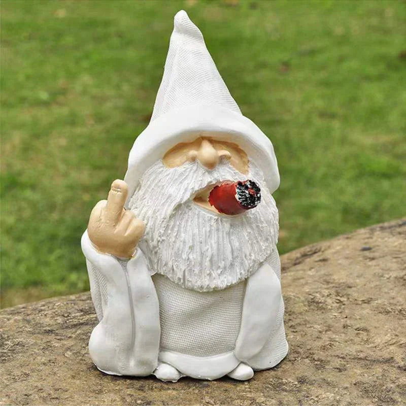 Lisslune | Angry Middle Finger Garden Gnome Decor