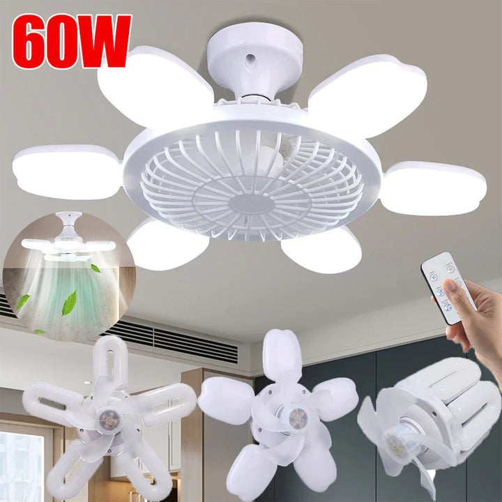 Lisslune | Silent Adjustable Remote Control Ceiling Foldable Fan Lamp