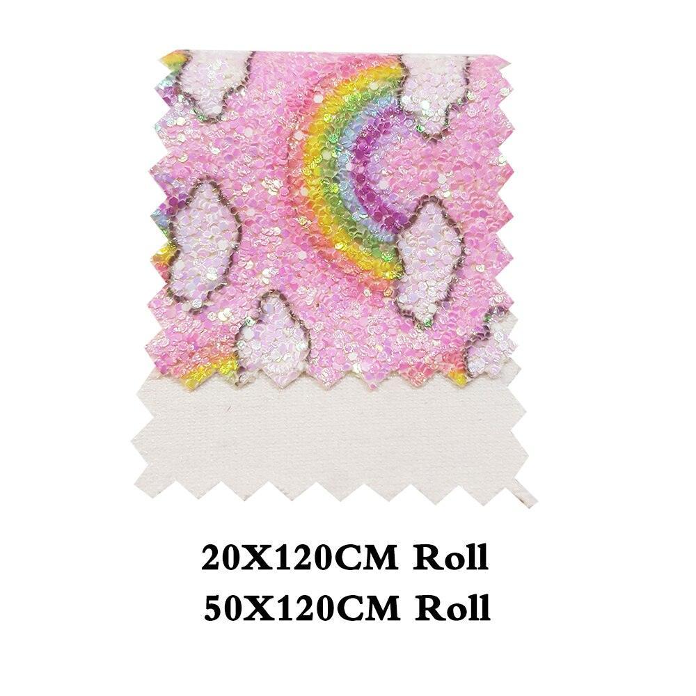Lisslune | Glittering Rainbow Synthetic Leather Crafting Roll - Ignite Your Imagination with a Splash of Color