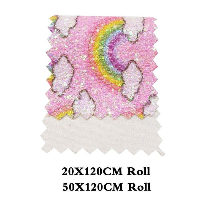 Lisslune | Glittering Rainbow Synthetic Leather Crafting Roll - Ignite Your Imagination with a Splash of Color