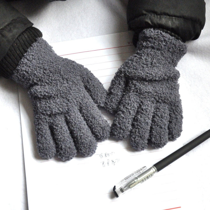 Lisslune | Fluffy children's wool gloves with individual fingers (5-10 years)