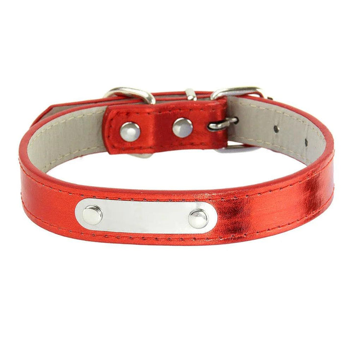 Lisslune | Glamorous Personalized Engraved Leather Dog Collar with Sparkling Accents