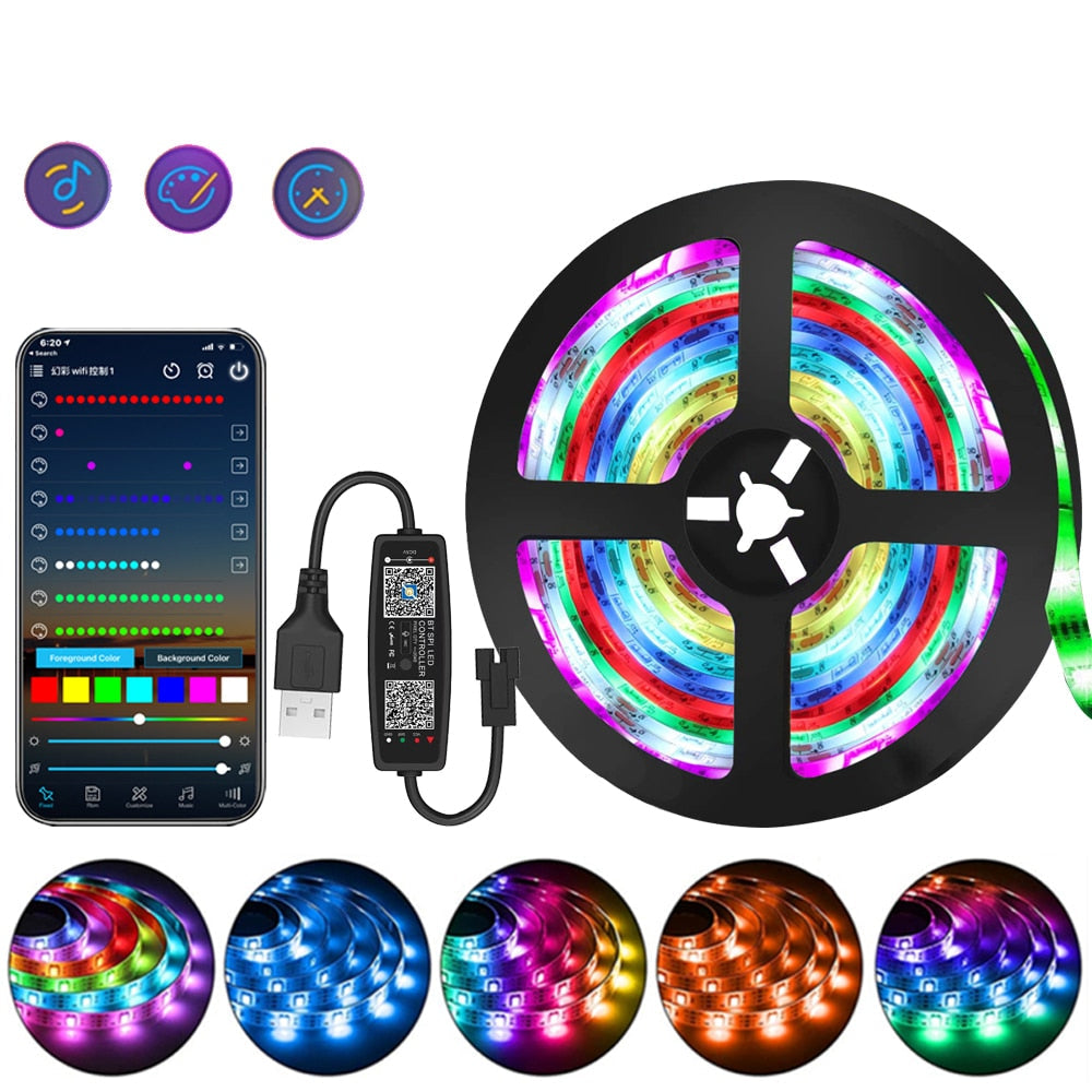 Lisslune | 1M-20M RGB LED Light Strip 5V LED