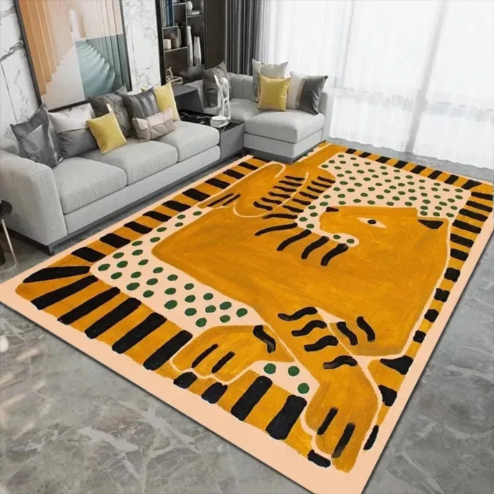 Rynx | Creative Animal Living Room Large Rugs Lightweight Luxury Fashion Bedroom Decorative Rug Comfortable Easy Care Home Rug Carpet