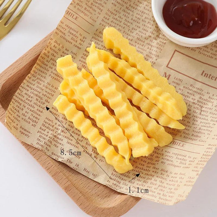 Lisslune | Creative French Fry Play Food Set - 10 Realistic Artificial Potato Chips for Kids Restaurant Role Play and Exhibition