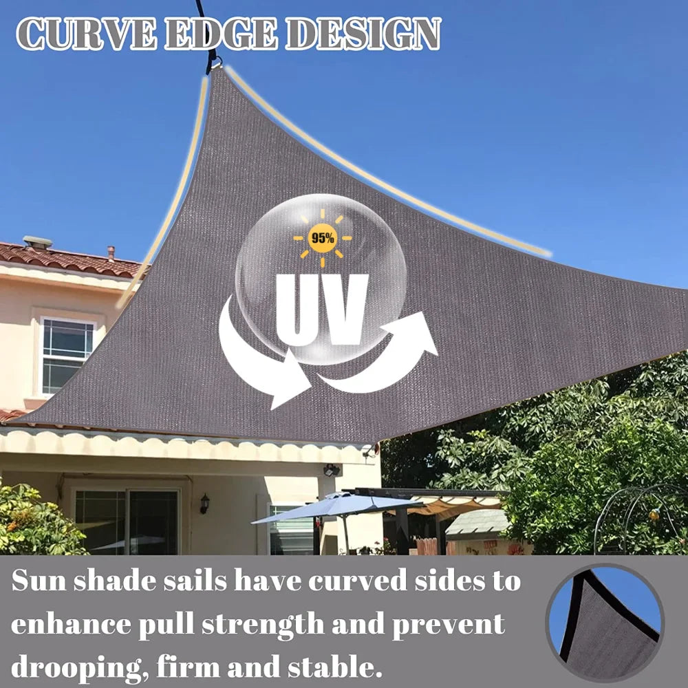 Lisslune | Waterproof Rectangular Sun Shade Sail with UV Protection & Mounting Kits – ShadeGuard