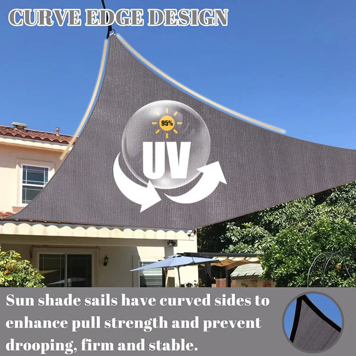 Lisslune | Waterproof Rectangular Sun Shade Sail with UV Protection & Mounting Kits – ShadeGuard