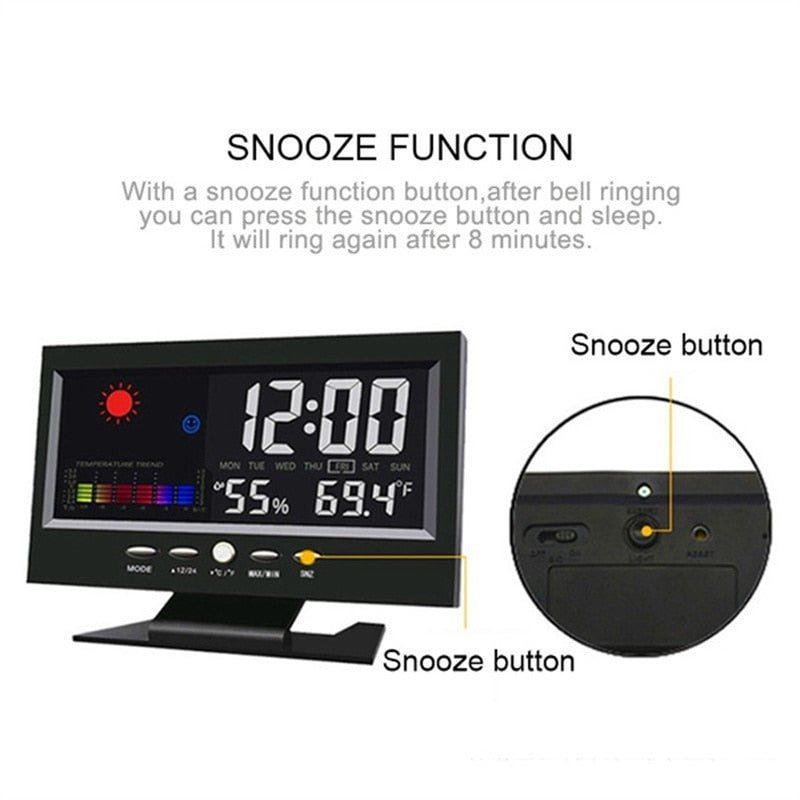 Lisslune | Alarm Pro LCD Weather Station Clock