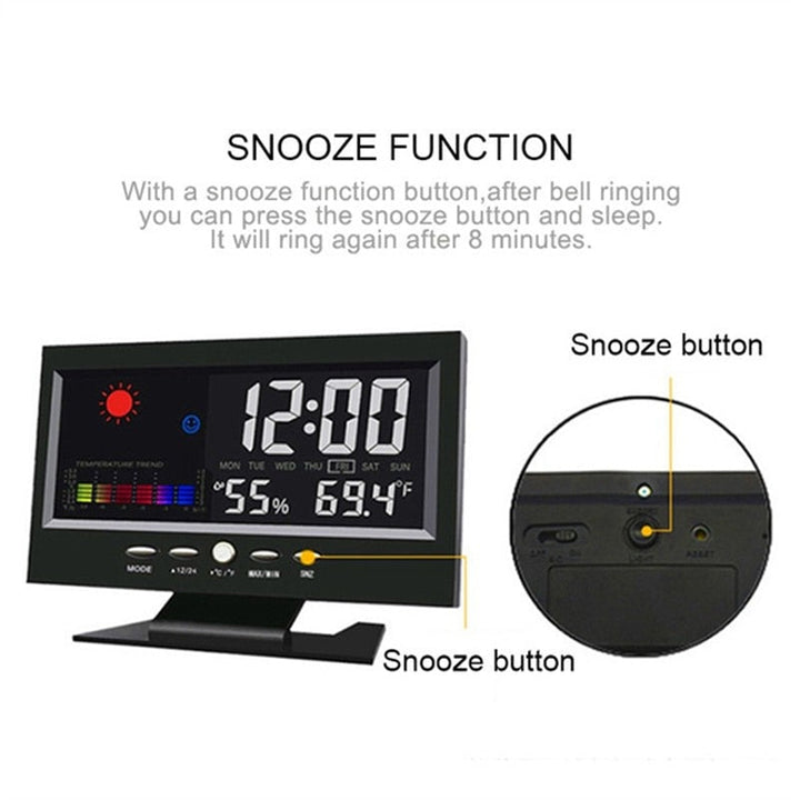 Lisslune | Alarm Pro LCD Weather Station Clock