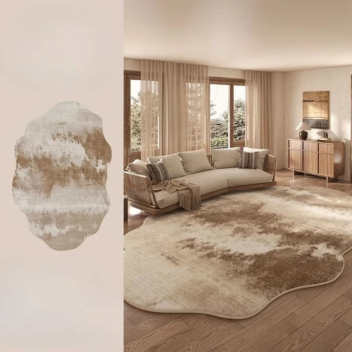 Lisslune | Irregular Plush Washable Rug for Bedroom and Living Room