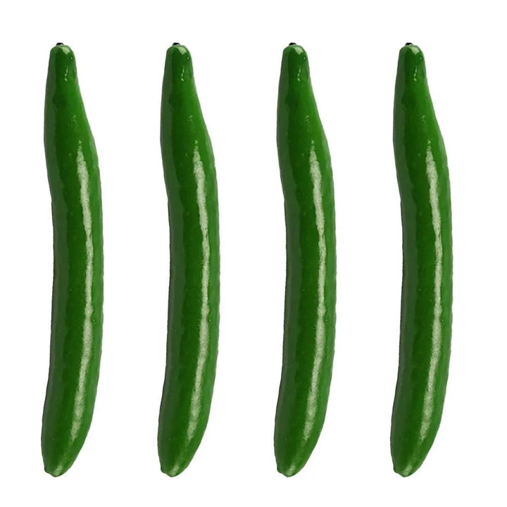 Lisslune | Life-like Foam Cucumber Decoration & Educational Playset - Pack of 4 Realistic Props