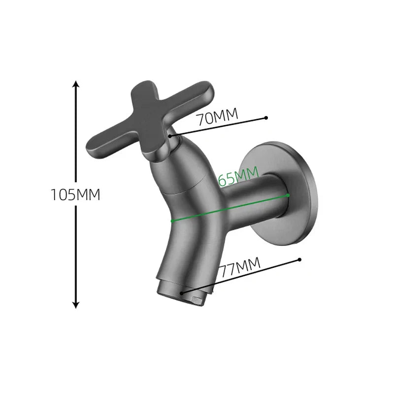 Lisslune | BrassFlow – Wall-Mounted Cold Water Tap in Solid Brass
