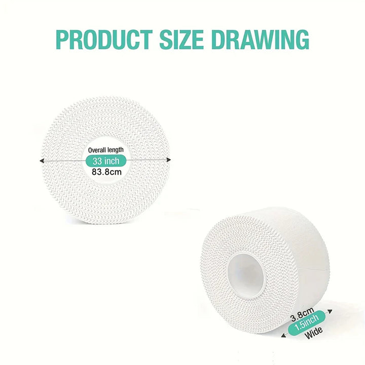 Rynx | 1 Roll White Sports Tape, Professional Athletic Trainer Tape, Sports Care Tape, Sports Bandage Tape as First Aid Bandage for Injuries