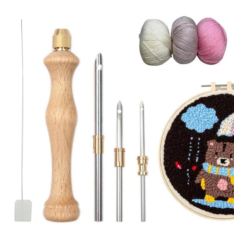 Lisslune | Adjustable Punch Needle Craft Kit for Creative DIY Embroidery and Projects