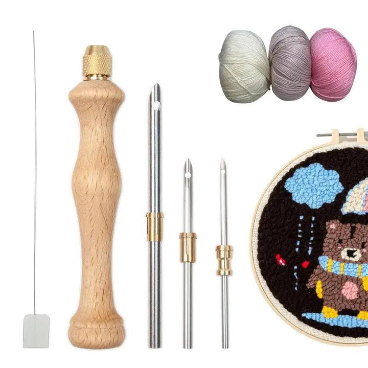 Lisslune | Adjustable Punch Needle Craft Kit for Creative DIY Embroidery and Projects