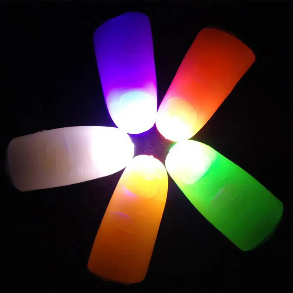 Rynx | 2Pcs Thumb Finger Light Magic Thumb Light Toy for Adults Magic Trick Props Led Blinking Finger Halloween Party Kids Toy